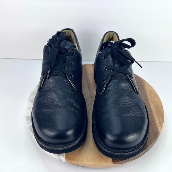 EUC Samuel Hubbard 'Free' Black Leather Shoe Oxford Lace-Up Plain Toe Vibram 10 - Picture 4 of 10